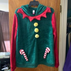 Santa’s helper hoodie. XXL (19) and Medium (7-9)